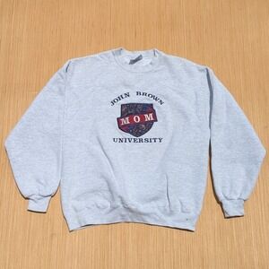 Vintage Genus Sweater 90's USA‎ John Brown University Mom Collegiate Women Large